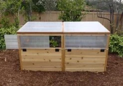 Plant Sale Shop 20 Garden In A Box Cedar Raised Bed With Greenhouse, 3' X 6'