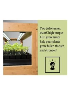 Low Bamboo LED Grow Light Garden -Plant Sale Shop 8597720 2