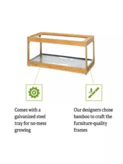 Low Bamboo LED Grow Light Garden -Plant Sale Shop 8597720 5