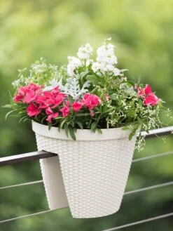 Weave Round Railing Planter, 11" -Plant Sale Shop 8598370 8580 tif
