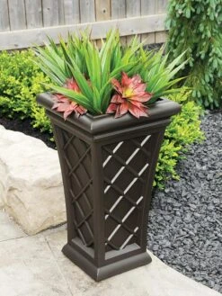 Carolina Self-Watering Tall Planter, 28" -Plant Sale Shop 8598645 03V tif