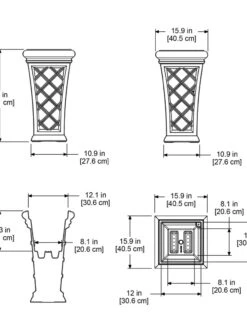 Carolina Self-Watering Tall Planter, 28" -Plant Sale Shop 8598645 11V tif