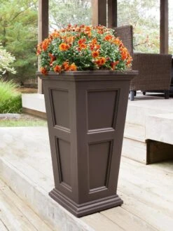 Fairfield Self-Watering Tall Patio Planters, 34” -Plant Sale Shop 8600109 03V tif