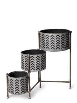 Galvanized Grow Bag Triple Planters With Stand -Plant Sale Shop 8609180 4812 tif