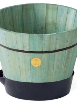 VegTrug® Build-a-Barrel Wooden Planter With Self-Watering Reservoir Tray, 18" -Plant Sale Shop 8610253 07V tif