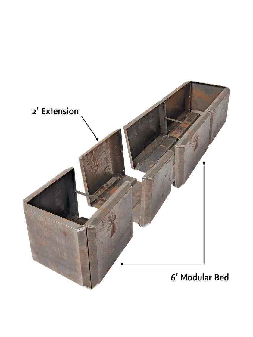 Corten Steel Modular Raised Bed, 2' Extension 3 Corten Steel Modular Raised Bed, 2' Extension - Image 3