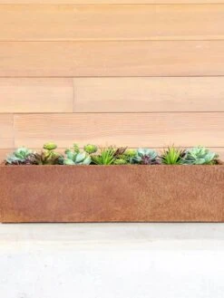 Veradek Metallic Series Corten Steel Window Box Planter, 36" -Plant Sale Shop 8611609 04V tif