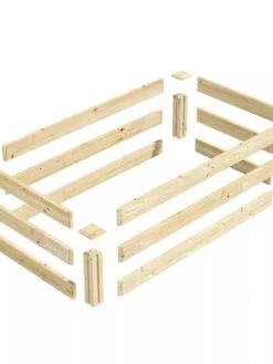 Pine Raised Garden Bed, 2'x4'x10.5" High -Plant Sale Shop 8612256 01V jpg