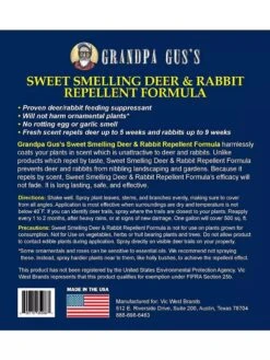 Grandpa Gus's Deer & Rabbit Repellent Spray -Plant Sale Shop 8612427 05V 3 4