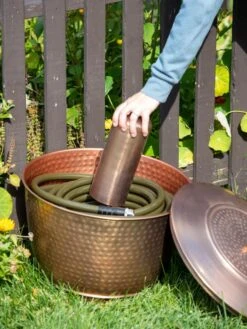 Hammered Copper Hose Pot With Lid -Plant Sale Shop 8613311 0019