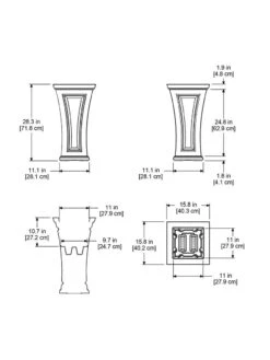 Cambridge Tall Planter, 28" Height 11 Cambridge Tall Planter, 28" Height -Plant Sale Shop 8613524 04V 3 4