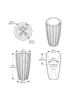 Sedona Tall Planter, 28" Height -Plant Sale Shop 8613525 10V 3 4