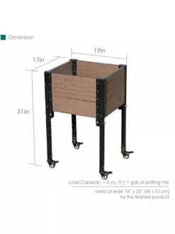 Mobile Elevated Corner Planter -Plant Sale Shop 8614267 03V 3 4