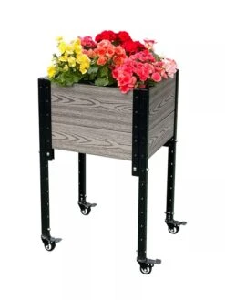 Mobile Elevated Corner Planter -Plant Sale Shop 8614267 05V