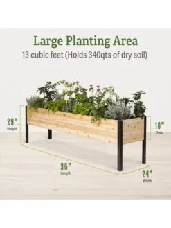 Elevated Planter Box, 2' X 8' -Plant Sale Shop B00EOW8FHU raisedbed dimensions 1