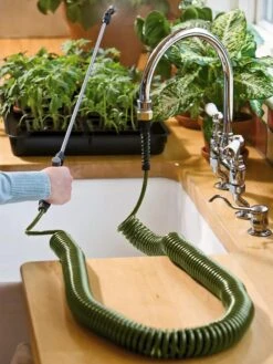 Plant Sale Shop 18 Mini Coil Indoor Garden Hose With Sprayer