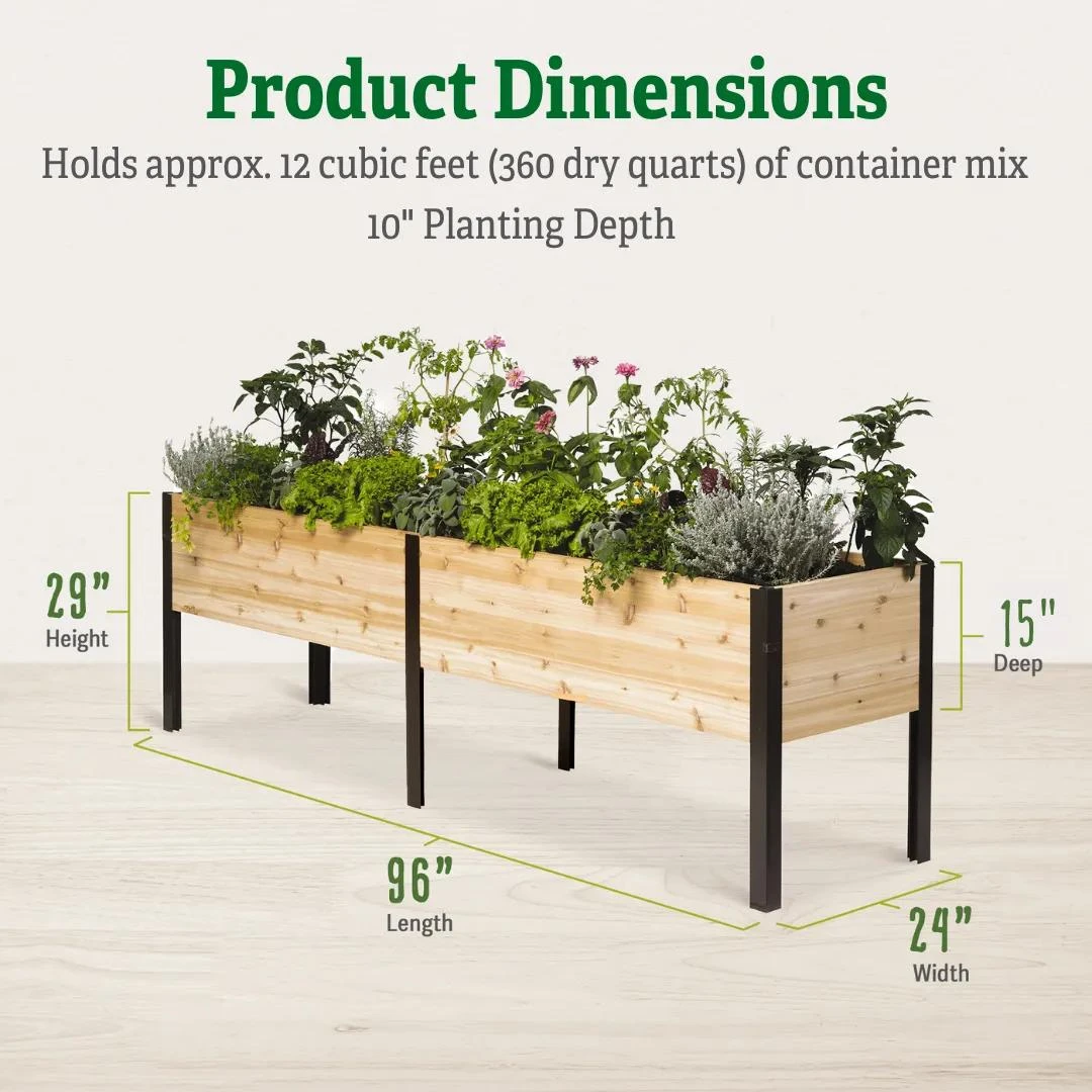 Self-Watering Elevated Planter Box, 2' X 8' 2 Self-Watering Elevated Planter Box, 2' X 8' - Image 2